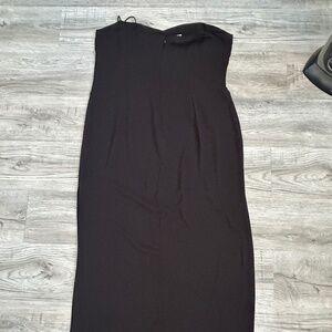 Frascara Long Spaghetti Strap Black Dress Sz 16